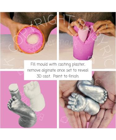 BabyRice Large Hand and Foot Casting Kit with Metallic Paint (Lilac) - Perfect Keepsake for Baby's Memories - Buy Online on SooperMarket.com