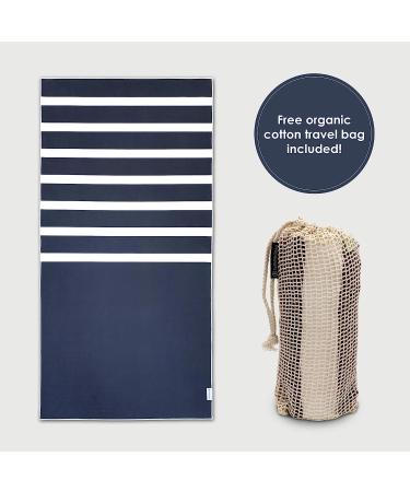 SummerSand Deep Blue Microfiber Beach Towel 63x31.5in - Sand Free & Quick Dry for Pool, Surfing & Travel - Lightweight XL Swim Towel - Buy Online on SooperMarket.com