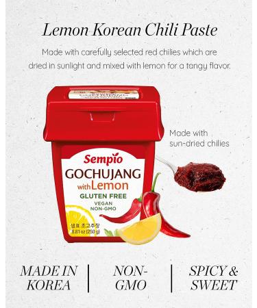 Sempio Korean Gochujang with Lemon (8.81 oz) - Gluten Free, Vegan, Non-GMO Chili Paste - Buy Online on SooperMarket.com