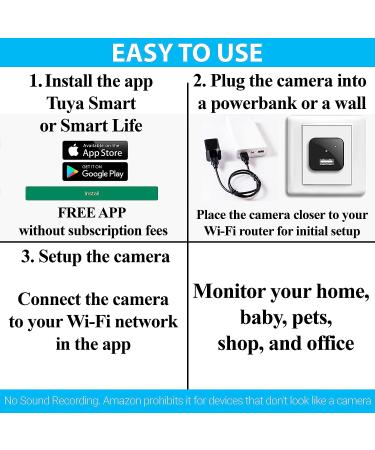 Wireless Hidden WiFi Spy Camera Charger - HD 1080P Remote View - USB Nanny Security Cam for iOS Android - Premium Hidden Camera - Buy Online on SooperMarket.com
