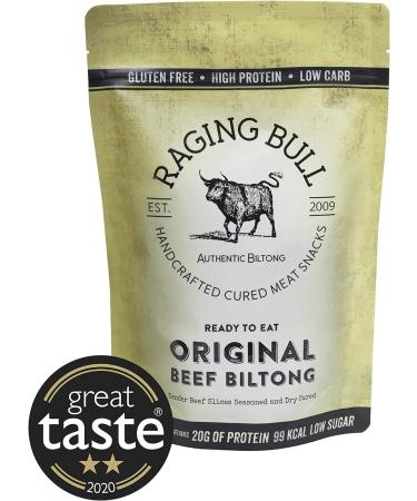 Raging Bull 1kg Biltong and Droewors Combo - 2 x 250g Original Beef Biltong & 2 x 250g Original Beef Droewors - High Protein Snacks - Grass Fed Beef Drowers - Low Carb Keto Snacks - Beef Sticks Original Biltong & Droewors - Buy Online on SooperMarket.com