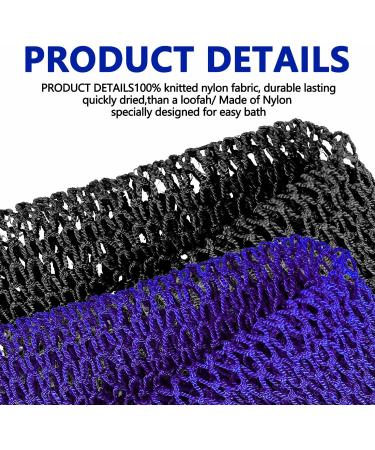 African Net Soft Bath Sponge Set for Exfoliating and Smoothing Skin - 3 Piece Back Scrubber & Long Shower Net for Daily Use - Buy Online on SooperMarket.com