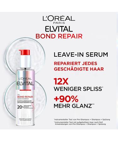 L'Or al Paris Elvital Repair Leave-in Serum 150ml | Bond Repair Complex & Citric Acid for Stronger Hair & Less Split Ends - Buy Online on SooperMarket.com