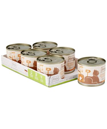 Mjamjam - Premium wet food for cats - pure meat enjoyment - juicy chicken pure 6 -pack (6 x 200 g) grain free with extra meat chicken 200 g (6 Pack)
