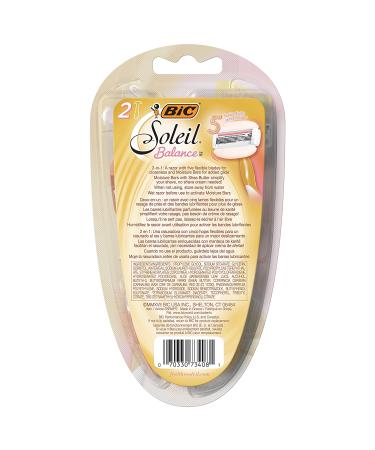 BIC Soleil Balance Women's Disposable Razor - Assorted Colors - 2 Count - Buy Online on SooperMarket.com