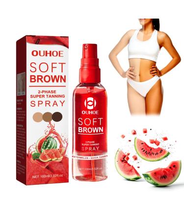 Instant Tanning Spray Self-Tanning Mist Tan Accelerator Spray Natural Tan Spray for Face & Body All Skin Tones Spray Tan Long Lasting Fast Tan Quick Drying Vegan Cruelty Free