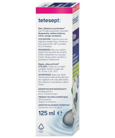 Teteseept Deep Relaxation Bath Additive - 5 Essential Oils for Inner Calm | 125 ml (Pack of 2) - Enhance Well-Being & Relaxation - Buy Online on SooperMarket.com