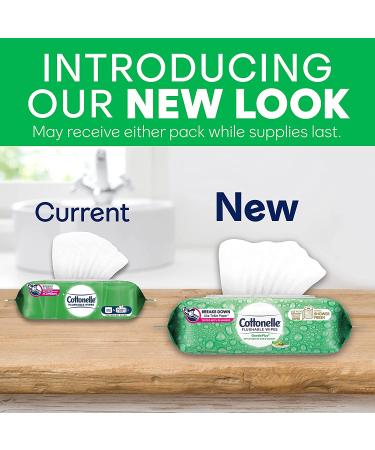 Cottonelle GentlePlus Flushable Wet Wipes with Aloe & Vitamin E - 252 Total Wipes, 6 Packs Adult Wet Wipes - Buy Online on SooperMarket.com
