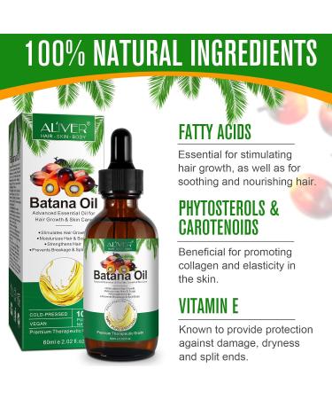 JCZQDRPC Batana Oil for Hair Growth & Skin Care | 100% Pure Essential Oil - 60ml for Hair Eyebrows & Eyelashes - Buy Online on SooperMarket.com