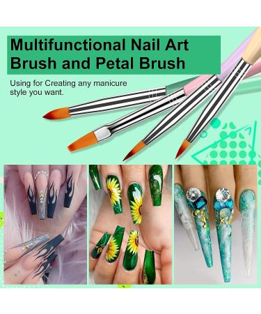 Saviland 12pcs Professional Nail Art Brush Set for DIY Gel Nail Design - Double-End Dotting & Painting Brushes for Nail Extension, Liner, & Pens - Buy Online on SooperMarket.com