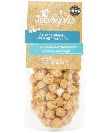 Joe & Seph's Vegan Salted Caramel Popcorn (1x80g) gourmet popcorn air-popped popcorn chocolate snack sweet popcorn movie night snacks popcorn for a party sweet popcorn 80 g (Pack of 1) Vegan Salted Caramel