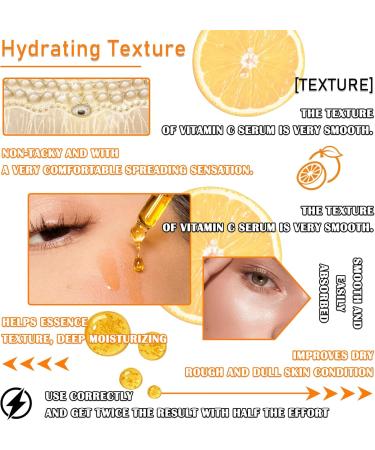 Fusang 2PCS Vitamin C Face Serum Vitamin C Serum Moisturizing Serum Vitamin C Serum for Face 30ML - Buy Online on SooperMarket.com