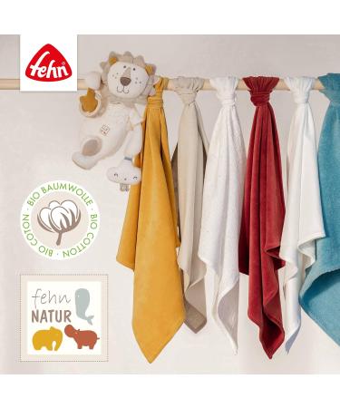 Fehn Baby Zebra Bathing Towel - Organic Cotton Hooded Poncho for Toddlers 55x110 cm - Soft Musselin Baby Bath Towel - Buy Online on SooperMarket.com
