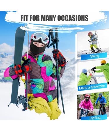 Shop Hegcoiie Kids Storm Hood & Winter Balaclava Mask - Windproof Ski Mask for Girls - Ideal for Outdoor Sports & Cycling - Black & Dark Gray - Buy Online on SooperMarket.com
