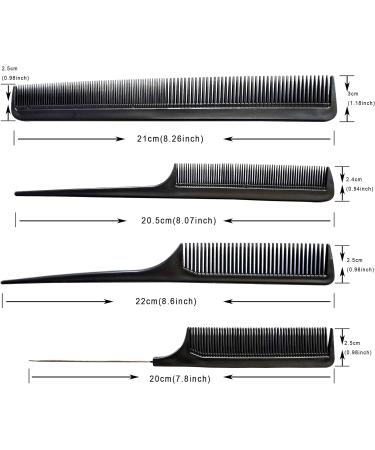 10PCS Black Hair Comb Set - Professional Salon Styling Comb for Women Men Kids | Anti-Static Barbers Brush Combs - Buy Online on SooperMarket.com
