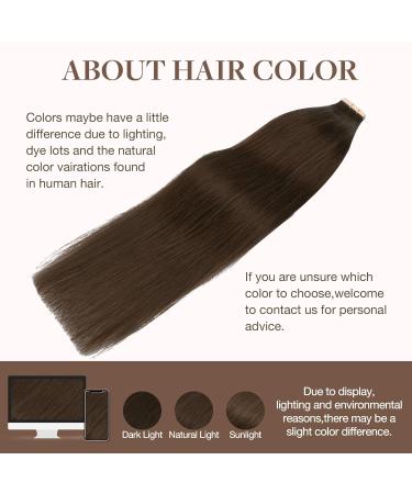 GOO GOO TAPE Extensions - 20pcs Chocolate Brown Real Hair | 40cm 50g Tape-in Hair Extensions #4A - Buy Online on SooperMarket.com