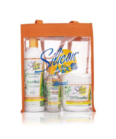 Silicon Mix Bambu 4-Piece Set: Shampoo, Treatment, Leave In, Hair Polisher - Buy Online on SooperMarket.com