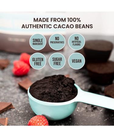 The Cocoa Trader Dutch Processed Black Cocoa Powder 1lb - 100% Authentic Cacao Beans - Unsweetened Dark Cocoa Powder for Baking, Coffee, Smoothies - Natural Coloring Agent - 1 Pound Pack - Buy Online on SooperMarket.com