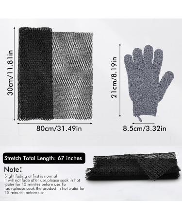 Yiclick Back Scrubber Set: African Net Sponge, Exfoliating Gloves, Exfoliating Body Scrubber, Exfoliating Washcloth & Loofah Mitt for Men and Women - Buy Online on SooperMarket.com