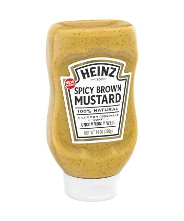 Heinz Spicy Brown Mustard 14 oz Bottles - Pack of 6 | Premium Condiment - Buy Online on SooperMarket.com