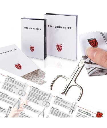 Buy Premium 8-Piece Manicure Set for Men | Three Swords Nail Care Set in Real Leather Case - Includes Beard Scissors Nail Clippers Tweezers & More - Black - Buy Online on SooperMarket.com