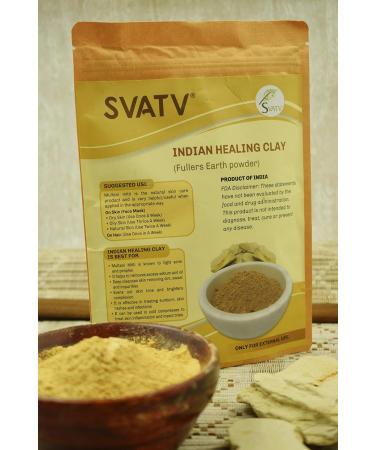 SVATV Fullers Earth Powder | Multani Mitti | Indian Healing Clay | Deep Skin Pore Purifying Face Mask Skin care & Dirt Remover - Natural Face Pack 227g Fuller's Earth - Buy Online on SooperMarket.com