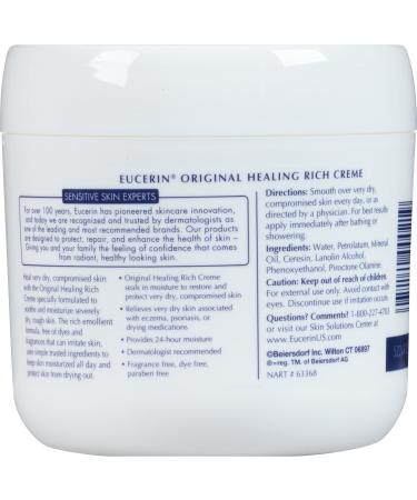 Eucerin Original Healing Cream - Fragrance Free Lotion for Extremely Dry Skin - 16 oz Jar | International Shipping Available - Buy Online on SooperMarket.com