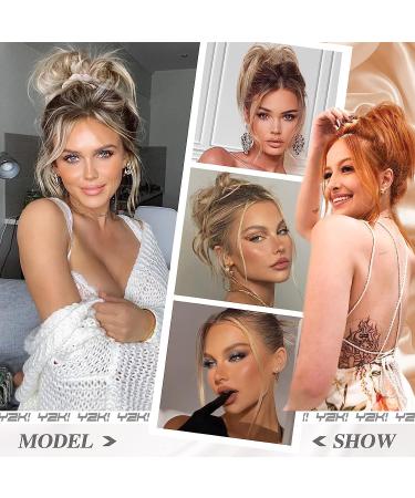 PORSMEER 10 Inch Claw Clip Ponytail Hair Extension in Silver Blonde - Messy Bun Chignon Updo for Women and Girls - Buy Online on SooperMarket.com
