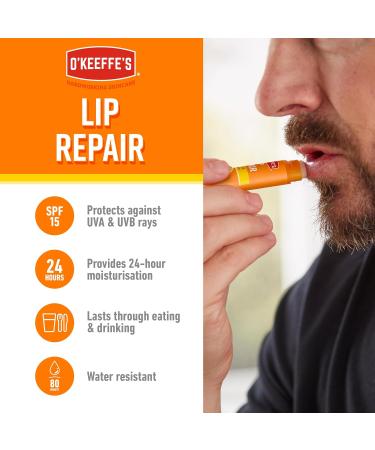 O'Keeffe's Lip Repair and Protect SPF15 4.2g - Hydrating Lip Balm with Sun Protection - Buy Online on SooperMarket.com