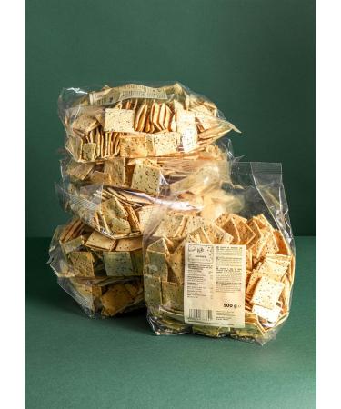KoRo Crackers Spelt-Chia 6 x 500g - Vegan Low Sugar Salted Snacks - International Shipping Available - Buy Online on SooperMarket.com