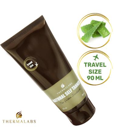 Organic Self-Tanning Lotion Travel Size (90ml) - Natural Shine for Face & Body Perfect for On-the-Go - Buy Online on SooperMarket.com