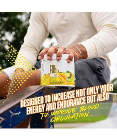 Shop Sante Pre Workout Plus Preworkout Energy Powder 150mg Caffeine Citrulline Beta Alanine Sports Drink Supplement for Men and Women 50 servings - Pineapple - Buy Online on SooperMarket.com