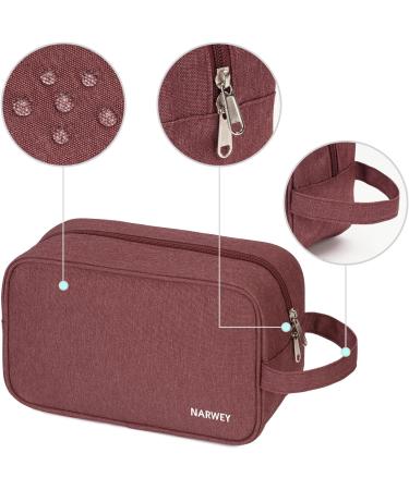 Travel Toiletry Wash Bag for Men and Women | Dopp Kit Shaving Bag | Jujube Red - Buy Online on SooperMarket.com