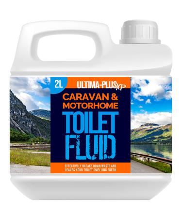 Ultima-Plus XP Caravan & Motorhome Blue Toilet Chemical Fluid Solution Cleaner - Eco-Friendly Formaldehyde Free - Up to 20 Treatments - (2 Litres)