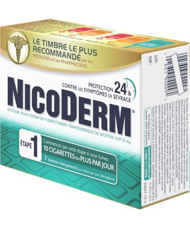 Nicoderm Step 1 Clear Patches Quit Smoking and Smoking Cessation Aid 21 mg of Nicotine/Day 7 Count Step 1 7 Patches - Buy Online on SooperMarket.com