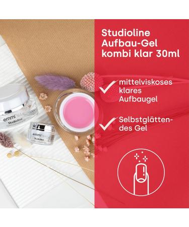 Emmi Nail Studioline Setup-Gel Kombi Clear | LED UV BauGel for Geln gel | Natural Nail Reinforcement | Medium Viscosity & Self-Smoothing | 30ml (1 Pack) - Shop Now! - Buy Online on SooperMarket.com