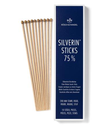 R sch & Handel Silverin Silver Nitrate Etching Sticks | Etching Pen Lapis Sticks 75% (200 mm 10 Pieces) | for Treating Warts and Corns
