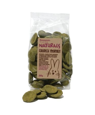 Rosewood Naturals Fenugreek Crunchies Rabbit Treats & Small Animal Treats 200g 200 g (Pack of 1)