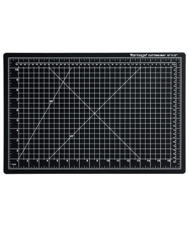 Dahle - 10671-12580 Vantage 10671 Self-Healing Cutting Mat, 12"x18", 1/2" Grid, 5 Layers for Max Healing, Perfect for Crafts & Sewing, Black Black 12" x 18"