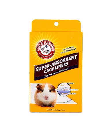 Arm & Hammer for Pets Super Absorbent Cage Liners for Guinea Pigs Hamsters Rabbits - Best Cage Liners for Small Animals 7 Count - Small Animal Pet Products Guinea Pig Pads Guinea Pig Cage Liners