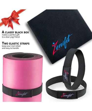 Zenifit Yoga Mat Bag - Long Tote with Pockets | Holds More Yoga Accessories | Cute & Stylish Mat Holder | Bonus Mat Strap Elastics | Practical Carriers for Women | Black & Lavender Purple - Buy Online on SooperMarket.com
