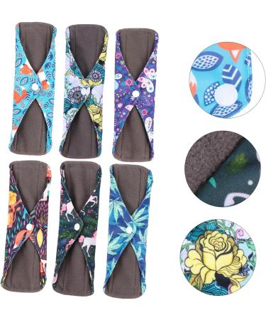 6pcs Reusable Bamboo Charcoal Panty Liners | Washable Cloth Menstrual Pads Set for Girls | Maternity Napkin & Panties | Eco-Friendly Menstrual Pad - Buy Online on SooperMarket.com