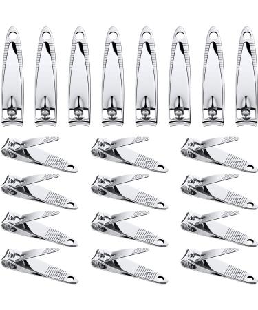 20 Pieces Stainless Steel Nail Clippers Set Fingernail and Toenail Clipper Portable Sturdy Nail Clippers for Men and Women