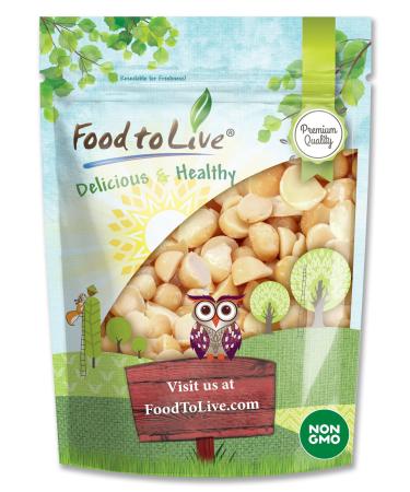 Macadamia Nut Halves & Pieces, 2 Pounds  Non-GMO Verified, Raw, Shelled, Unsalted, Kosher, Vegan, Bulk. Keto Snack. Good Source of Healthy Fats. Great for Baking, and as Topping for Salads, Yogurt. 2 Pound (Pack of 1)