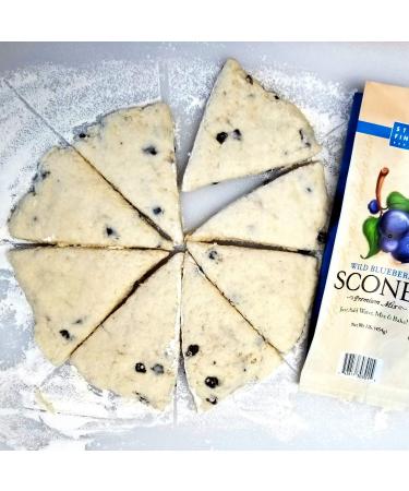 Sticky Fingers Bakeries English Scone Mix with Wild Blueberry - Easy to Make Scones, Makes 12 Fresh Baked Scones - 1 Pound Pack - Buy Online on SooperMarket.com