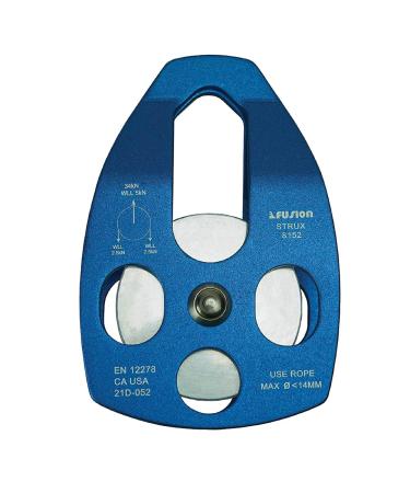 Fusion Climb Strux Aluminum Rescue Side Swing Pulley Blue 34KN