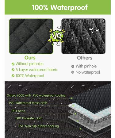 NZONPET 4-in-1 Waterproof Dog Car Seat Cover with Mesh Window - Green/Black - Buy Online on SooperMarket.com