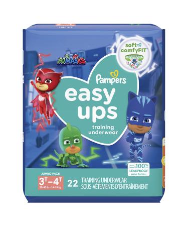 Pampers Easy Ups Training Underwear Boys Size 6 4T-5T 18 Count, (Packaging May Vary)