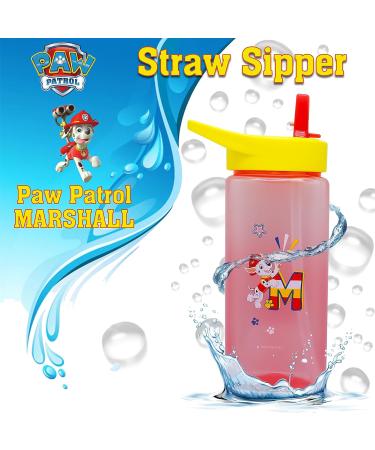 Paw Patrol Chase and Marshall 420ml Reusable Water Bottles for Kids | Set of 2 Silicon Straw Sipper Bottles | 6+ Months Square Bottles - Buy Online on SooperMarket.com