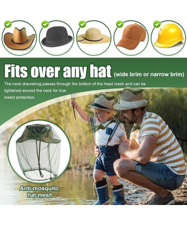 Mesh Head Nets 2 Pcs Mosquito Head Net Face Mesh Cover for Outdoor Activities Hiking Fishing Hunting Camping Backpacking (Green) - Buy Online on SooperMarket.com